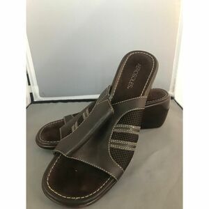 Aerosoles Wedge Sandles Brown Open Toe Shoes Women's‎ 9M